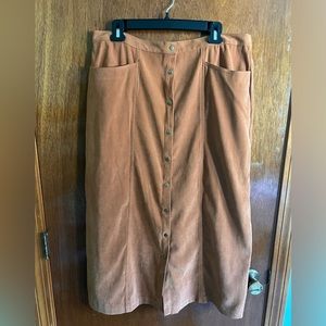 Tan Button Down Skirt